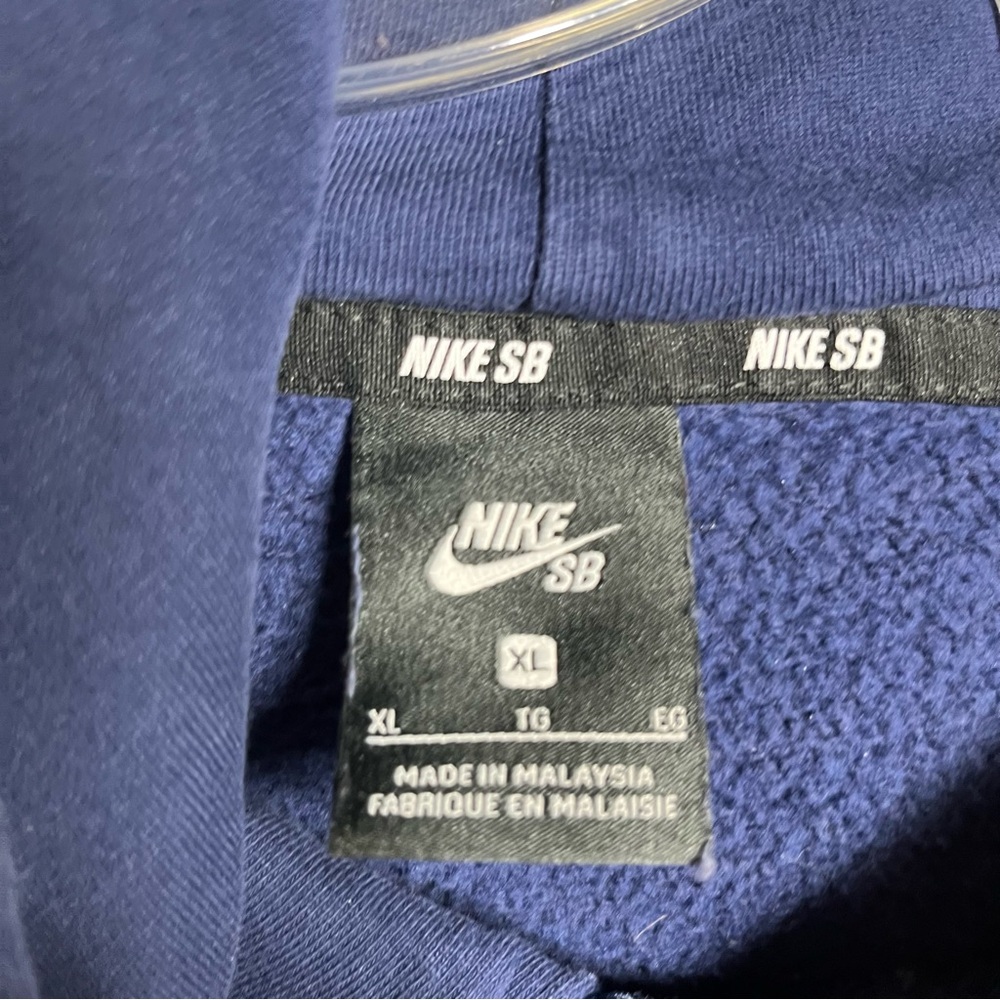 Nike Sb Hooded Sweater Mens Xl Blue Triangle Gfx Graphic Print View 5